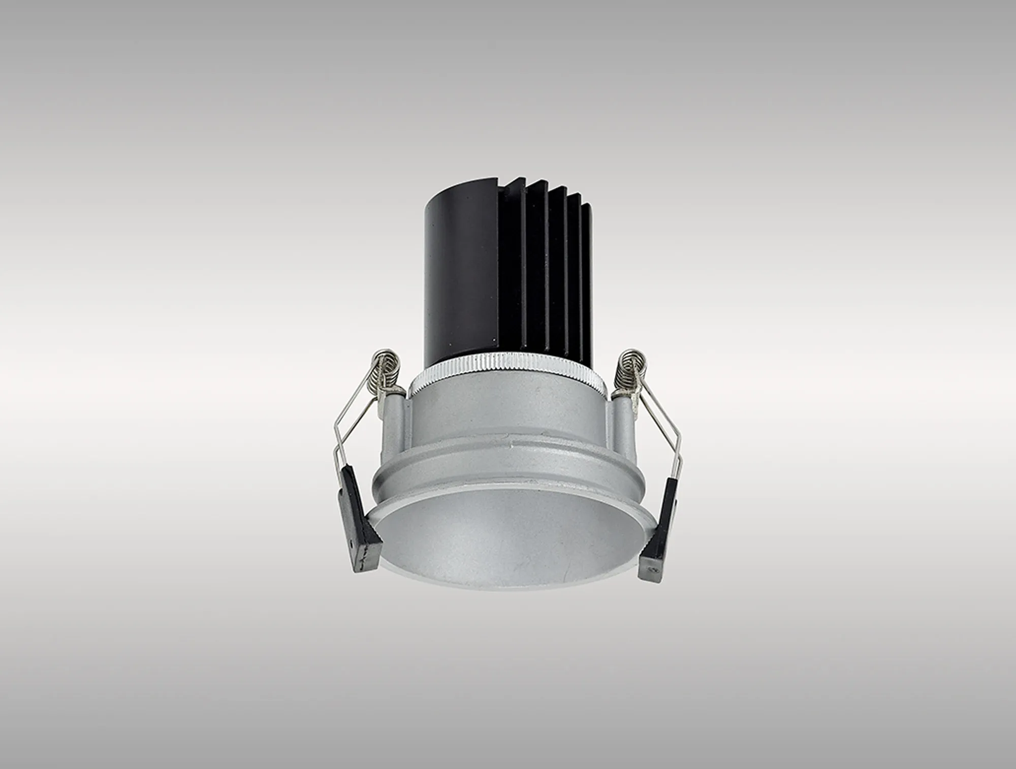 Bania 12 Powered by Tridonic  12W 2700K 1200lm 24° CRI>90 LED Engine, 350mA Silver Fixed Recessed Spotlight, IP20 DM201694  Dlux Bania 12